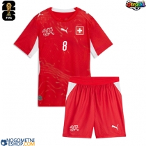 Otroški Nogometni dresi Švica Remo Freuler #8 Domači SP 2026 Kratek Rokav (+ Kratke hlače)